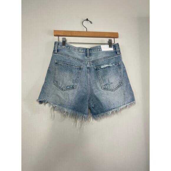 NWT Pistola Nova High Rise Distressed Garcon Vintage Shorts Blue Size: 25 - Picture 8 of 9